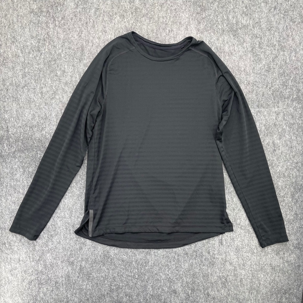 Rhone Swift Long Sleeve Training Shirt Mens Medium Performance Crew Neck Black